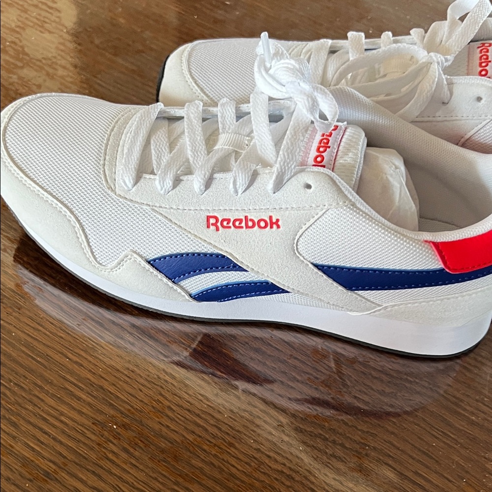 Reebok Kids White, Red, and Blue Sneakers - Picture 5 of 6